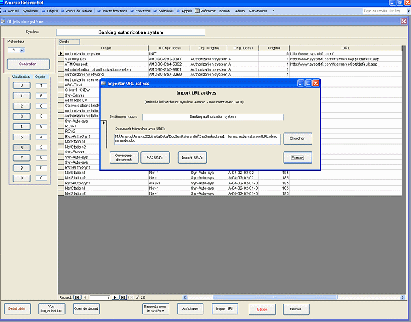 Import command URL infomation in database